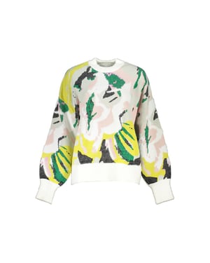 Suéter de Mujer Desigual Elegante de Cuello Alto con Contraste