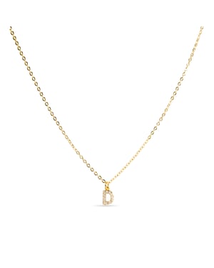 Collar Luxenter con Zirconia Brillante con acabado en oro de 18k - Alfabeto