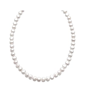 Collar de plata esterlina 925 de Luxenter con perla blanca acabado en oro amarillo de 18K - Kipepeo