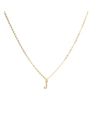 Collar Luxenter con Zirconia Brillante acabado en oro de 18k - Alfabeto