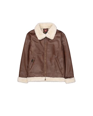 B-3 Faux Leather Bomber Jacket