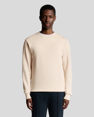 Sudadera de Cuello Redondo de Algodón Superfino Lyle & Scott - Rosa