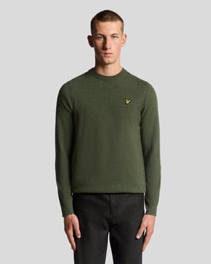 Jersey de Mezcla de Lambswool Lyle & Scott de Cuello Redondo - Verde