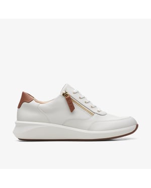 Zapatillas Un Rio Zip de Cuero Blanco