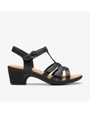 Sandalias de Cuero Negros Emily2 Rose