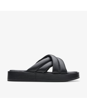 Sandalias de Cuero Negro Alda Glide