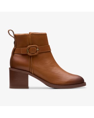 Botas Lea Mid Tan Chamberly Trim