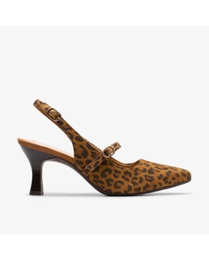 Zapatos Kataleyna de Cuero de Leopardo Rubí