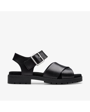 Sandalias de Cuero Negras Orinoco Cross