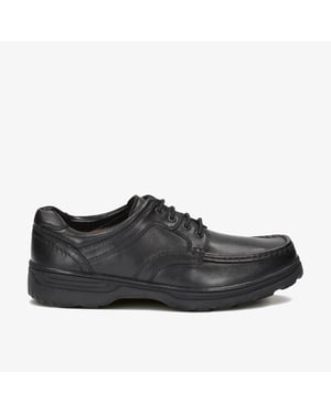 Zapatos de Cuero Negro Line Shore