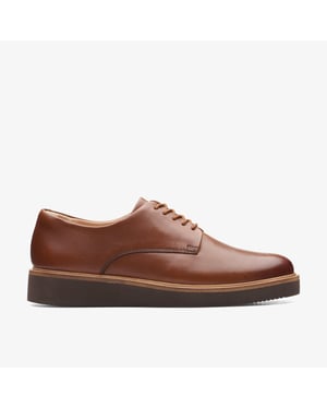 Zapatos de Cuero Marrón Oscuro Glickly Derby