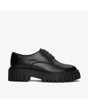 Zapatos de Cuero Negro Page Walk