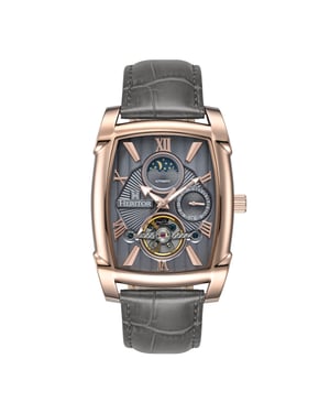 Reloj automático Heritor Valentin con correa de cuero y fecha