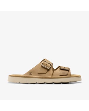 Sandalias Lea de Arena Oscura con Correa Solsbury