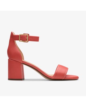 Sandalias de cuero coral Ezoria Mae