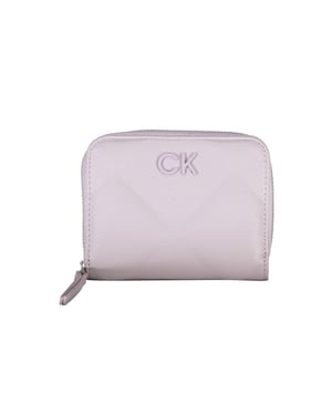 Billetera con cremallera acolchada en lila