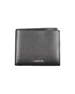 Billetera de Cuero Negro Calvin Klein