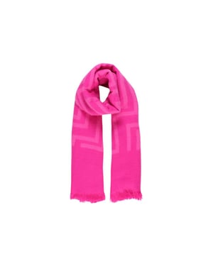 Bufanda de Patrón Geométrico Rosa