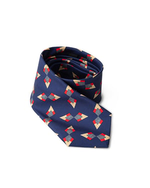 Corbata de Seda Geométrica Estilo Moderno