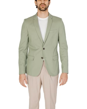 Blazer de corte casual con cierre de dos botones
