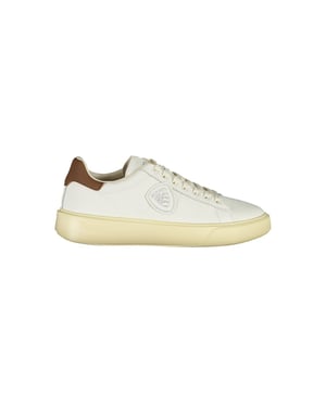 Zapatillas de Hombre de Cuero Blanco Blauer