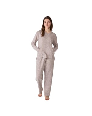 Pijama Manga Larga de Punto Suave JJB5 para Mujer
