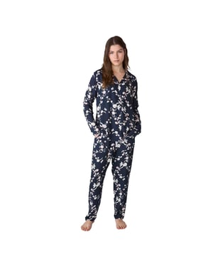 Pijama Camisero Manga Larga JJB20 para Mujer