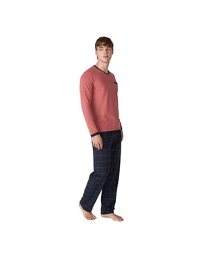Pijama Algodón Manga Larga JJB18 para Hombre