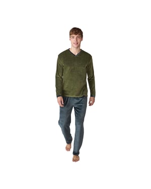 Pijama Terciopelo Manga Larga JJBFP801 para Hombre