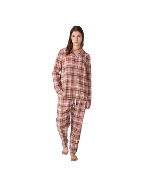 Pijama Algodón Camisero de Manga Larga JJB3 para Mujer