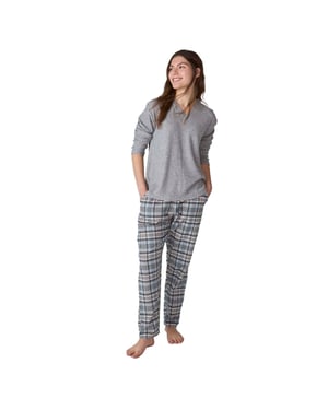 Pijama Manga Larga de Cuello Pico JJBFP1501 para Mujer