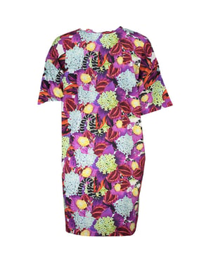 Vestido Mini de Seda con Estampado Floral