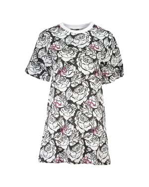 Vestido con estampado de rosas florales