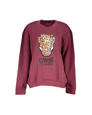 Sudadera de cuello redondo con estampado de leopardo