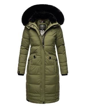 Navahoo Chaqueta de invierno Fahmiyaa para mujer – Larga, Cálida & Funcional con Capucha