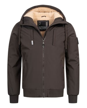 Alessandro Salvarini Chaqueta de Invierno Hombre AS-431 – Cálida Con Forro de Borreguito & Capucha
