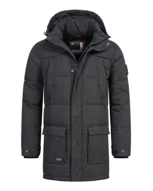Alessandro Salvarini Chaqueta de Invierno Hombre AS-458 – Parka Clásica Con Forro Polar & Capucha Desmontable