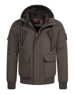 Alessandro Salvarini Chaqueta de Invierno Hombre AS-432 – Clásica Con Capucha & Forro Polar