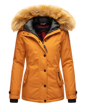 Navahoo Abrigo de Invierno Mujer Laura – Cálido, Elegante & Con Cuello de Pelo Desmontable