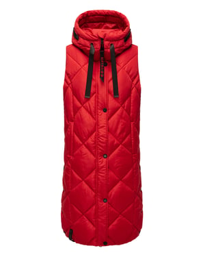 Navahoo chaleco acolchado largo para mujer Schnuckel – Moderno & con capucha