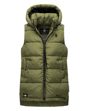 Marikoo chaleco acolchado mujer – Zarinaa ligero con capucha desmontable