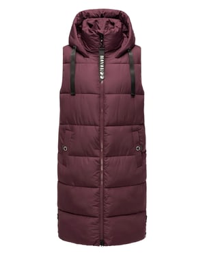 Navahoo chaleco acolchado para mujer Schnuffelchen – Largo & con capucha