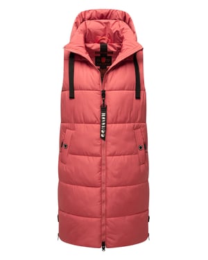 Navahoo chaleco acolchado para mujer Schnuffelchen – Largo & con capucha