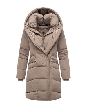 Abrigo acolchado de mujer Marikoo Virenaa con diseño de capas y forro polar