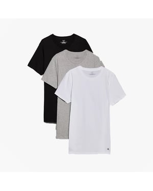 Calvin Klein Paquete de 3 Camisetas para Hombre 100% Algodón Negro/Gris Jaspeado/Blanco
