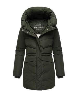 Chaqueta de invierno Marikoo Delilah para mujer con forro polar y cintura ajustable