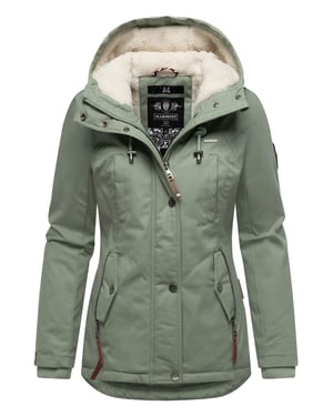 Chaqueta de invierno Marikoo para mujer con capucha y forro de borreguito