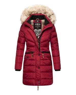 Navahoo Abrigo de Invierno Mujer Paula – Muy Cálido, Repelente al Agua & Con Cuello de Pelo Desmontable