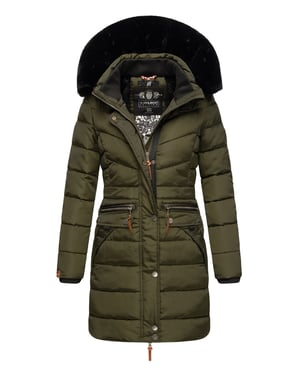 Navahoo Abrigo de Invierno Mujer Paula – Muy Cálido, Repelente al Agua & Con Cuello de Pelo Desmontable
