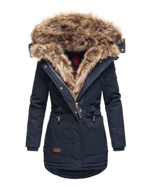 Navahoo Abrigo de Invierno Mujer Daria – Clásico, Cálido & Con Pelo Desmontable